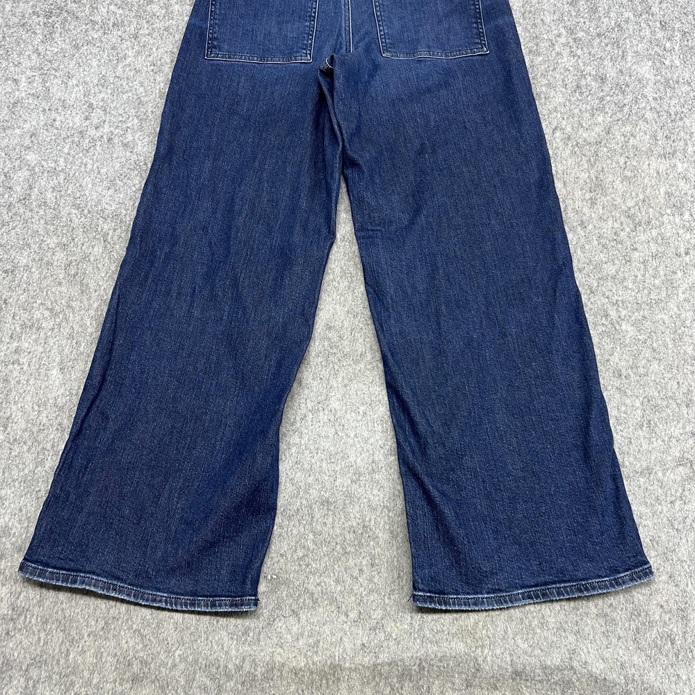 American Eagle Jeans Womens 6 Short Blue Super High Rise Baggy Wide Leg Denim - Picture 10 of 16